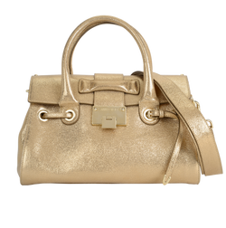 Rosalie Satchel, Leather, Gold, 012KGW, S, 2*